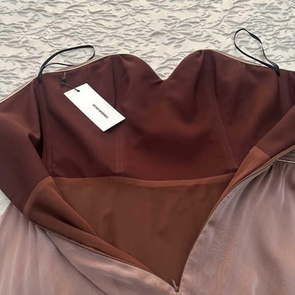 Arthur Mendoca New strapless chiffon gown - Picture 5 of 7